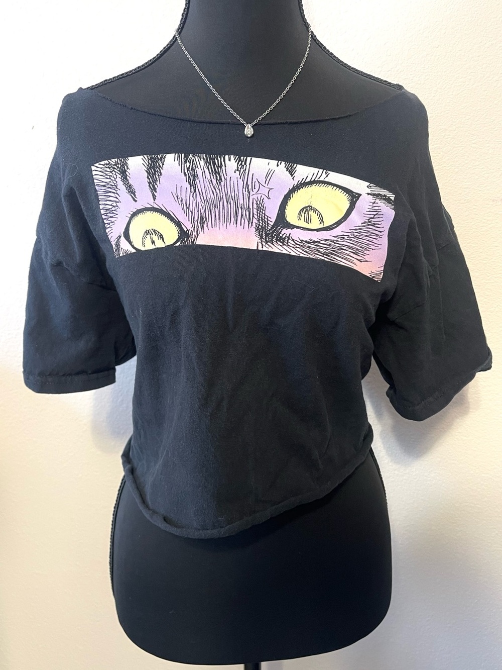 Ripple Junction Black Graphic Tee with White Print